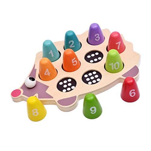 HONMEET 1 Satz Igel-Puzzle Kinder Puzzle rätselbuch Kinder Babyspielzeug Zahlen-Matching-Puzzlespielzeug Spielzeug für Kleinkinder Kinderspielzeug Lernspielzeug Spielzeug hölzern von HONMEET