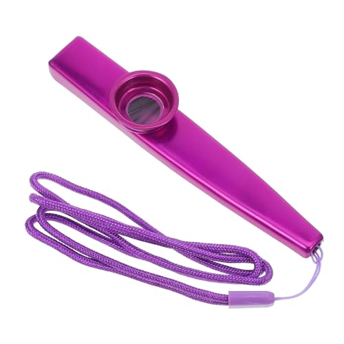 HONMEET 1 Satz Kazoo-Set Kinder-Kazoo Kleiner Kazoo Rucksackreisender Kazoo Kazoos mit Lanyards Kazoo für Anfänger Musikalische Kazoos Kazoo-Instrument Aluminiumlegierung Violett von HONMEET