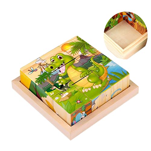 HONMEET 1 Satz Kinder rätseln -Block-Puzzles Kinder spielset Kidcraft-Spielset Kinder holzpuzzle holzbauklötze Spielzeug pädagogisches Puzzle Puzzlebrett für Kinder Hölzern von HONMEET