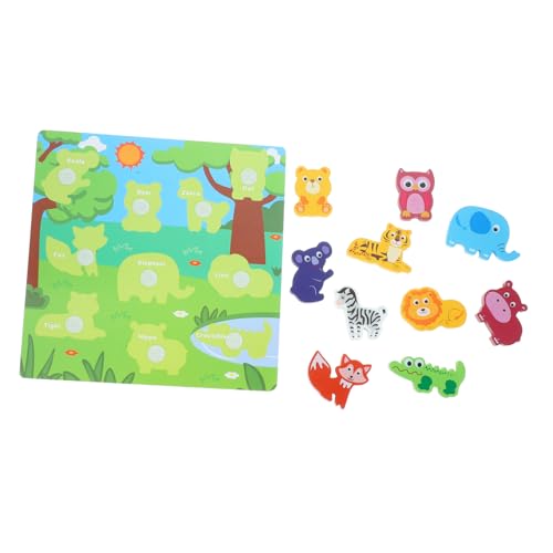 HONMEET 1 Satz Kinderspielzeug Spielzeug Für Kleinkinder Puzzle Kleinkindspielzeug Rätsel Spielzeug Vorschulrätsel -rätsel Kinder-Matching-Spiel Rätsel Für Kinder Holz von HONMEET