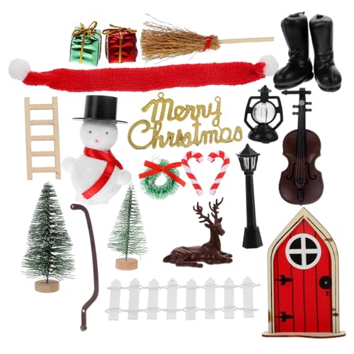 HONMEET 1 Satz Puppenhaus weihnachtsdeko متة Dekorationen Ornaments tischschoner Photo simuliertes Möbeldekor Festival kleine Figuren Möbelverzierung Mini-Hausverzierung Türmodell Plastik von HONMEET