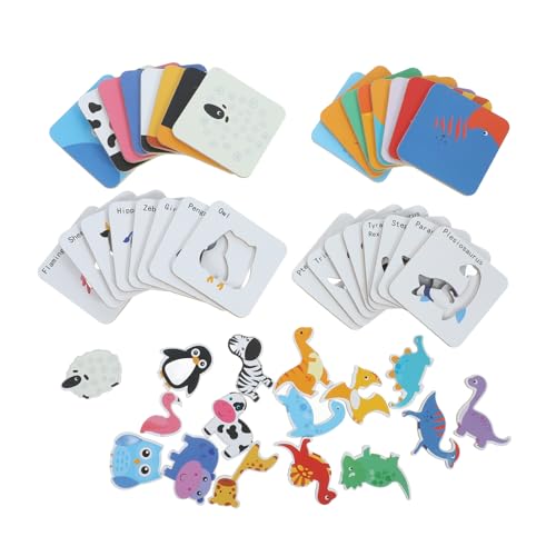 HONMEET 1 Satz Puzzle Kleinkindspielzeug Spielzeug Lernspielzeug Für Kleinkinder Rätsel Für Babys -rätsel Tiere Rätseln Tierrätsel Für Kinder Kindererziehung Spielzeug Papier von HONMEET