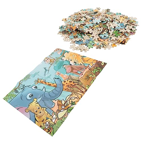 HONMEET 1 Satz Puzzle-Spielzeug für den Haushalt Kinder Puzzle kinderpuzzle DIY-Spielzeug Tiermotiv Kinderspielzeug Rätsel für Erwachsene Cartoon-Rätsel für Kinder Puzzles aus Holz Papier von HONMEET