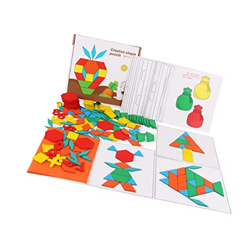 HONMEET 1 Satz Puzzle interessantes Tangram Montessori-Tangram-Spielzeug Kinderspielzeug Kinder rätsel Spielzeug für Kinder Tamgram für frühes Lernen lustiges Tangram hölzern Colorful von HONMEET