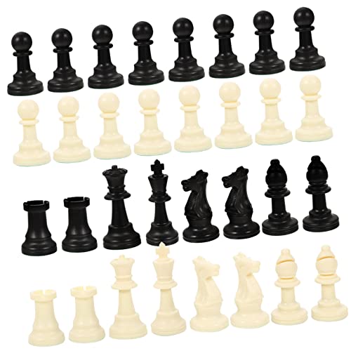 HONMEET 1 Satz Schachfiguren Schach Ersatz chinesisches Schach Schachuhr Schachbrett Schach Denksport-Spiel Chess Pieces Schach zubehör Schach für Brettspiel Schachbrett zubehör Plastik von HONMEET