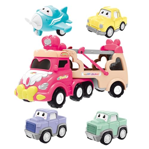 HONMEET 1 Satz Spielzeugauto Kinder puppenwagen kinderspielzeug Auto Mädchenspielzeug pädagogisches Pull-Back-Auto interessantes Rückziehauto interessantes LKW-Spielzeug Plastik Rosa von HONMEET