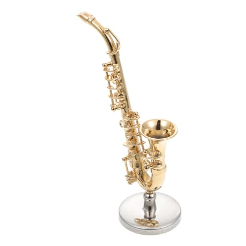 HONMEET 1 Set Altsaxophon Miniatur Saxophon Ornament Saxophon Modellbausatz Mini Spielzeug Kinderspielzeug Kinder Saxophon Miniatur Spielzeug Mini Saxophon Exquisites Saxophon von HONMEET