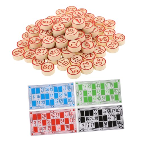 HONMEET 1 Set Bingo Loteri Karten Loteri Spiel Logisches Brettspiel Party Schachspiel Schachspiel Spielzeug Partyspiel Figurenspiel Schachspiel Figur Schachspiel Requisite Lustiges Spiel von HONMEET