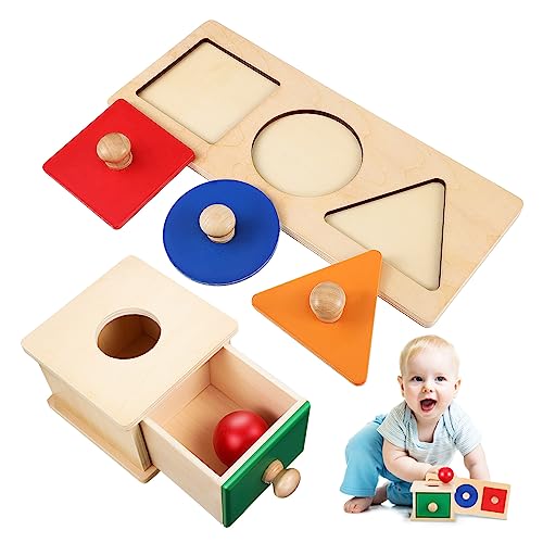 HONMEET 1 Set-Box Montessori Lehrmittel Aktivitätswürfel -sinnesspielzeug Babyspielzeug 0-6 Monate Kinderspielzeug Gehirnspielzeug Ball Drop-Spielzeug Für Kinder Objekt Lotusbaum von HONMEET