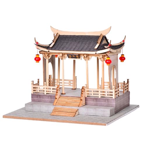 HONMEET 1 Set Chinesische Brücke Spielzeug DIY Zusammengebautes Spielzeug Statisches Gebäude Spielzeug Mini Modell von HONMEET