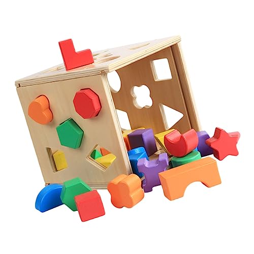 HONMEET 1 Set Holzbausteine Für Kinder Pädagogisches Formsortierspielzeug Bunten Farben Fördert Kreativität Und Motorische Fähigkeiten Ideal Für Kleinkinder Und Vorschulkinder von HONMEET