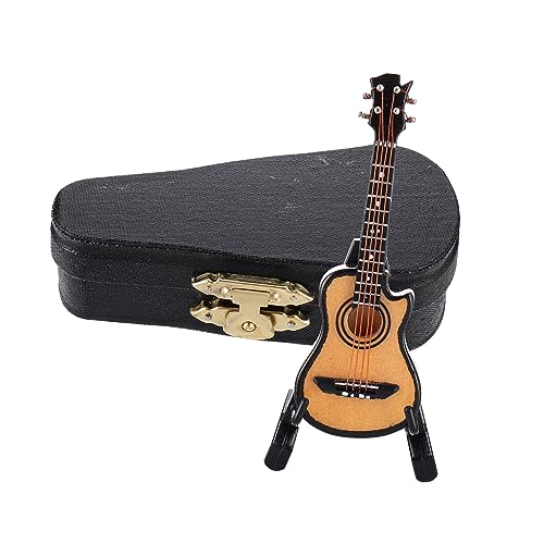 HONMEET 1 Set Mini Gitarre Simulation Gitarre Ornament Winzige Gitarre Bass Violine Gitarre Statue Mini Welt Miniatur Gitarre Desktop Simulieren Gitarre Mini Folk Gitarre Modell Kleinste von HONMEET