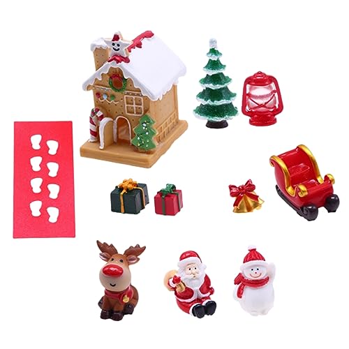 HONMEET Weihnachtensdeko 1 Set Mini Schneemann Figuren Aus Kunstharz Weihnachtsdekoration Für Winzige Baum Szenen Ideal Für Puppenhäuser Und Tischdeko Bunten Farben Weihnachts Accessoires von HONMEET