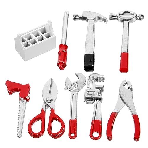 HONMEET 1 Set Mini Werkzeug Spielzeug Mini Miniaturen Pretend Tool Box Dekoration von HONMEET