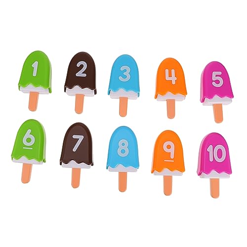 HONMEET 1 Set Passendes Spielzeug Passendes Spielzeug Für Kinder Spielsets Passendes Alphabet Spielzeug Für Kinder Zahlen Lernsnacks Zahlen Pops Eiscreme Zahlenrätsel von HONMEET