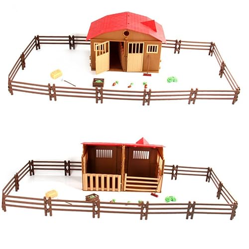 HONMEET 1 Set Simulation Farm Spielset Kinder DIY Montage Sand Tischszene Modell Toy Home Desktop Mini House von HONMEET