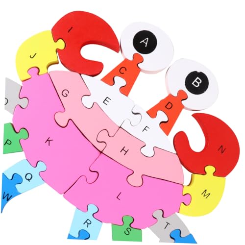 HONMEET 1 Stück 26 Bausteinspielzeug Kinder rätseln Kinderpuzzle Kinder Puzzle Kinderspielzeug holzpuzzle knobeleien für Kinder Lernspielzeug Toys Spielzeuge Puzzle-Spielzeug Bambus von HONMEET