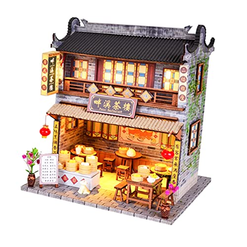 HONMEET 1 Stück Chinesisches Stil Hausmodell DIY Miniatur Zum Selbstbauen Modellbau Set Für Kreative Bastelprojekte Ideales Für Und Bastelenthusiasten von HONMEET