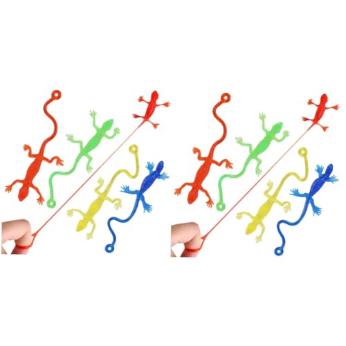 HONMEET 10 STK Entlüftungseidechse Spielzeug mit klebrigen Händen Spielzeugmodelle klebrige Eidechsen Kinder Stretch-Spielzeug Bausatz Gastgeschenke klebriges Spielzeug für Kinder von HONMEET