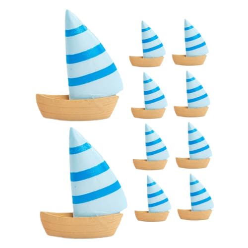 HONMEET 10 Stück Realistische Mini Figuren Sandtisch Miniatur Dekoration Mini Figur Segelboot Kuchendekoration Miniatur Meeresfiguren Mini Fischerboot Miniatur Segelboot von HONMEET