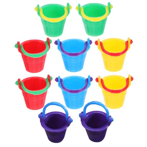 HONMEET 10 Stück Teiliges Miniatur Bunter Mini Eimer aus Robustem Material Langlebige Puppenhaus Dekoration für DIY Mini Haus Zubehör für Wohnzimmer Schlafzimmer und Bastelprojekte HONMEET 10 Stück Teiliges Miniatur Bunter Mini Eimer aus Robustem Material Langlebige Puppenhaus Dekoration für DIY Mini Haus Zubehör für Wohnzimmer Schlafzimmer und Bastelprojekte von HONMEET