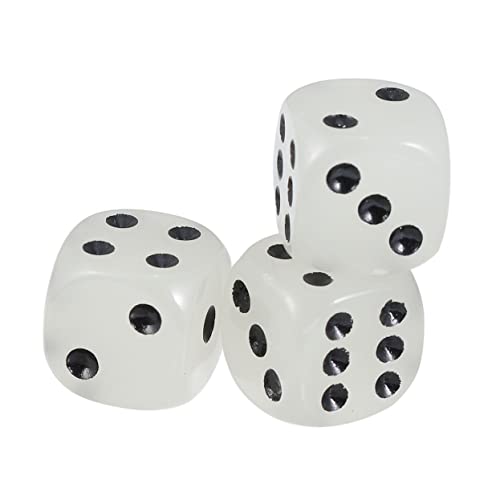 HONMEET 10St Leuchtende Würfel Würfelspielspielzeug Pub-Spielzeug Massenwürfel Tischspielwürfel Pokerwürfel farbwürfel Colour Cube Rolling dice Würfeln Spiel Würfel Mode Würfel Acryl Black von HONMEET