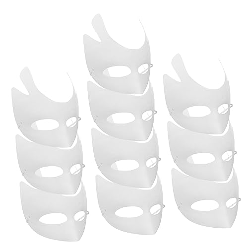 HONMEET 10St handbemalte maske selber machen leer handbemalt Zombie-Maske Bastelmaske Maske Maske Therische Maske halloween deko gesichtsmaske Maskerade Masken Masse Papiermasken Weiß von HONMEET