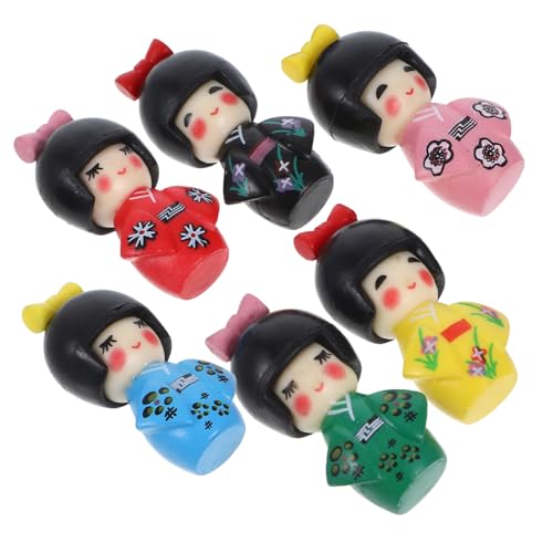 HONMEET 12 STK Kimono-puppenschmuck Japanische Puppenverzierung Asiatisches Puppenmodell Glückspuppe Traditionelle Puppe Puppen Für Puppenhaus Figur Japanischer Schlüsselanhänger Fee PVC von HONMEET