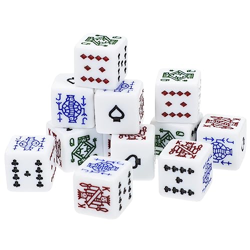 HONMEET 12St Poker Würfel pokerwürfel Gaming Stuff spielewürfel spielwürfel dice Set Lügner Würfelspiel Poker-Würfelspiel lustige Spielchips Jetons Spielversorgung Vorräte sammeln Acryl von HONMEET