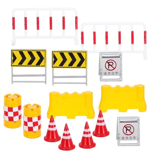 HONMEET 14 Stck Teiliges Miniatur Verkehrszeichen Spielset mit Realistischen Verkehrsbarrieren und Kleinen Baustellenkegeln Dreidimensionale Miniatur straßensperren für Kreative HONMEET 14 Stck Teiliges Miniatur Verkehrszeichen Spielset mit Realistischen Verkehrsbarrieren und Kleinen Baustellenkegeln Dreidimensionale Miniatur straßensperren für Kreative von HONMEET