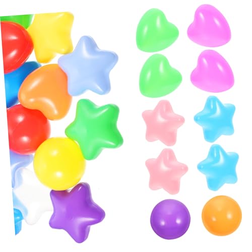 HONMEET 150 Stück Teiliges aus Dickwandigen Bunten Herz Stern Rundbällen für Bällebad und Indoor Spiel Kindgerechte Robuste Bälle für Partyspiele und Motorische HONMEET 150 Stück Teiliges aus Dickwandigen Bunten Herz Stern Rundbällen für Bällebad und Indoor Spiel Kindgerechte Robuste Bälle für Partyspiele und Motorische von HONMEET