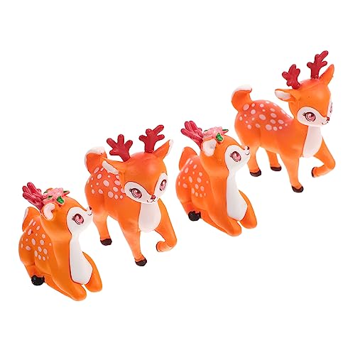 HONMEET 16 Stk Mikro-landschaftsverzierung Hirsch-statue-dekor Figuren Von Waldtieren Desktop-tierdekor Hirschfiguren Kuchen Spielzeug Hirsch Cupcake Topper Mikrolandschaftsornament Pvc von HONMEET