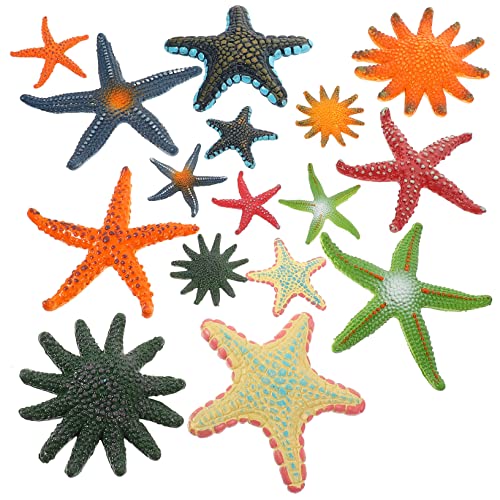 HONMEET 16St Sea Life-Spielzeug Seestern-Statue-Dekor Meereslebewesen-Figurenspielzeug kinderzimmerdeko Spielzeug für Kinder Toys for Meeresspielzeug -Ornamente Weichkleber von HONMEET