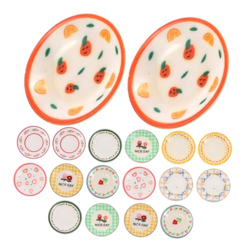 HONMEET 18 Stück Puppenstubengeschirr Küchenzubehör für Puppenstuben Puppenhausminiaturen Miniaturgeschirr Miniteller für Puppen Mini-Haus-DIY-Accessoires Puppenhauszubehör Harz HONMEET 18 Stück Puppenstubengeschirr Küchenzubehör für Puppenstuben Puppenhausminiaturen Miniaturgeschirr Miniteller für Puppen Mini-Haus-DIY-Accessoires Puppenhauszubehör Harz von HONMEET