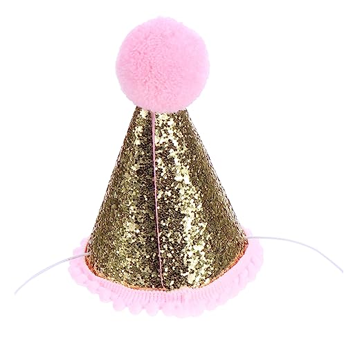 HONMEET Geburtstagsmütze Aus Non Woven Mit Glitzer Und Pompom Fotorequisiten Für Den Kindergeburtstag Partyhut Für Jungen Und ädchen Sequin Hut von HONMEET