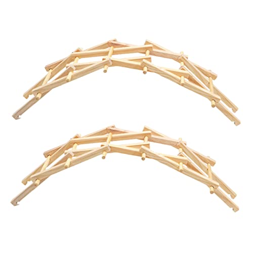 HONMEET 2 Sätze DIY-Spielzeug Für Kinder Bogenbrücke-Puzzle-Spielzeug Bauspielzeug Für Bogenbrücken Bauspielzeug Für Kinder Montessori-Spielzeug Puzzle Für Kinder Modell Bogenbrücke Holz von HONMEET