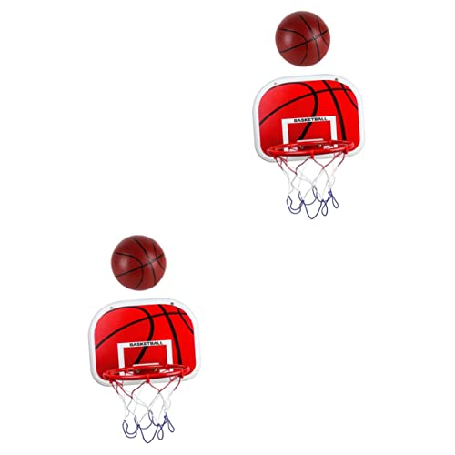 HONMEET 2 Sätze Hängender Basketballkorb Bad-basketballkorb Mini-basketballkorb-Spielzeug Jungenzimmer Dekor Basketballkorb An Der Wand Spielzeuge Basketball Für Kinder Plastik Rot von HONMEET