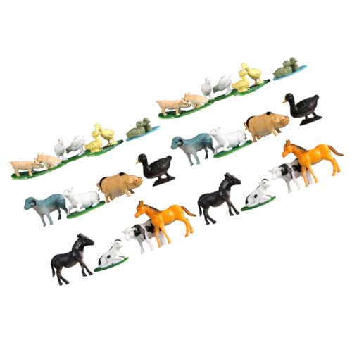 HONMEET 2 Sätze Tiermodell Bauernhoftierfigur Kinderspielzeug puppenhaus Tier Miniatur Kindertierfigur Spielzeug für Kinder Toys Farm Animals Modelle Tierfiguren Mini-Farm-Modell PVC von HONMEET