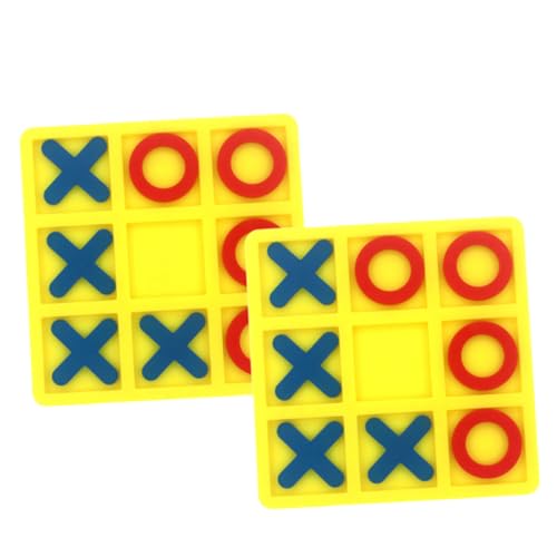 HONMEET 2 Sätze Xo Schach Zehe Brettspiel Schachspiel Kleinkindspielzeug Familienbrettspiel Schachkampfspiel Spielzeug Outdoor-Spielzeug Für Kleinkinder Lernspielzeug Für Kinder Abs Yellow von HONMEET