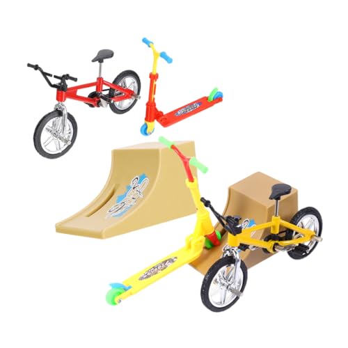 HONMEET 2 Sets Fingerboard Rampenset Für Mini Scooter Für Tischspiele Handspielzeug Für Wettbewerbe Tisch Und Fingerbike Rampen Für Spannende Wettkämpfe von HONMEET