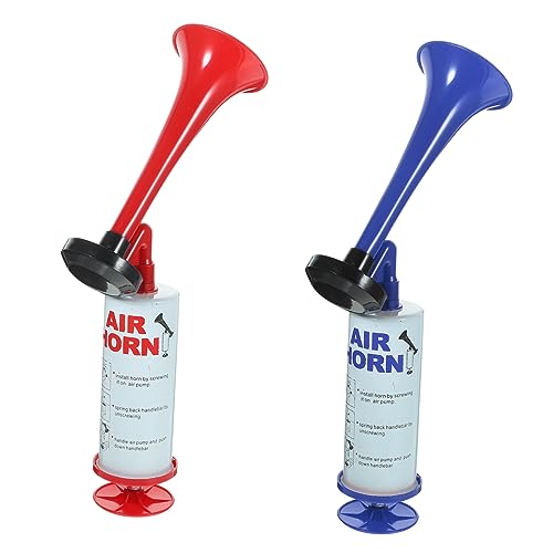 HONMEET 2 Stück Hand Push Fußball Air Horn Lautes Signalhorn Für Sportveranstaltungen Stadion Trompete Für Fußball Partys Cheer Horn Für Fans Und Zuschauer von HONMEET