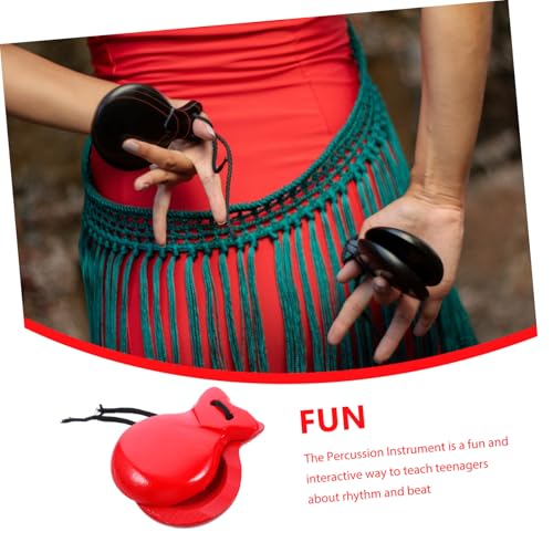 HONMEET 2 Stück Holz Kastagnetten Finger Percussion Instrumente für Jugendliche Kleine Leichte Kastagnetten zum Rhythmuslernen Musikspielzeug HONMEET 2 Stück Holz Kastagnetten Finger Percussion Instrumente für Jugendliche Kleine Leichte Kastagnetten zum Rhythmuslernen Musikspielzeug von HONMEET