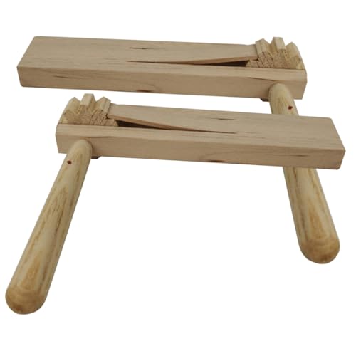 HONMEET 2 Stück Holz Ratsche Geräuschmacher Teiliges Drehbare Kastagnetten für Pädagogisches Musikspielzeug Rhythmus und Aufmerksamkeit Sicher und Langlebig HONMEET 2 Stück Holz Ratsche Geräuschmacher Teiliges Drehbare Kastagnetten für Pädagogisches Musikspielzeug Rhythmus und Aufmerksamkeit Sicher und Langlebig von HONMEET