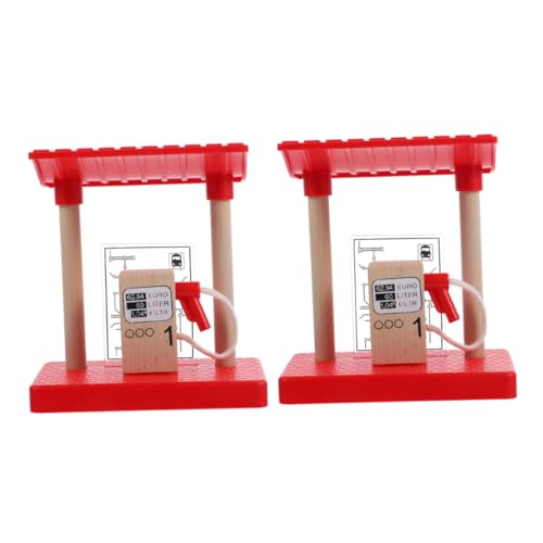 HONMEET 2 Stück Holzeisenbahn Gasstation aus Natürlichem Holz DIY Spielbahnhof Zubehör Modular Erweiterbar Sicher für Kompatibel mit Anderen Holzschienensystemen HONMEET 2 Stück Holzeisenbahn Gasstation aus Natürlichem Holz DIY Spielbahnhof Zubehör Modular Erweiterbar Sicher für Kompatibel mit Anderen Holzschienensystemen von HONMEET
