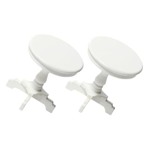 HONMEET 2 Stück Miniatur Holz Beistelltisch Runder Puppenhaus Möbel Zubehör Weiße Miniatur Tisch Dekoration für Puppenhäuser für Spiel Fairy Garden Gestaltung Leicht und Tragbar HONMEET 2 Stück Miniatur Holz Beistelltisch Runder Puppenhaus Möbel Zubehör Weiße Miniatur Tisch Dekoration für Puppenhäuser für Spiel Fairy Garden Gestaltung Leicht und Tragbar von HONMEET