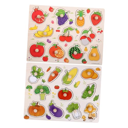 HONMEET 2 Stück Montessori Holzpuzzle mit Obst und Gemüse Pädagogisches Steckspielzeug für Kleinkinder Fördert Kognitive Fähigkeiten und Gesunde Robustes Lernspielzeug für Jungen und HONMEET 2 Stück Montessori Holzpuzzle mit Obst und Gemüse Pädagogisches Steckspielzeug für Kleinkinder Fördert Kognitive Fähigkeiten und Gesunde Robustes Lernspielzeug für Jungen und von HONMEET