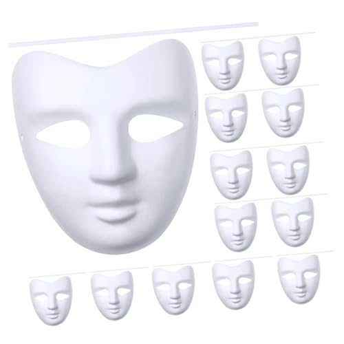 HONMEET 20St leere Masken zum Dekorieren weißes Handwerk bemalbare Papiermasken Weiße Graffiti-Maske leeres Kostüm halloween masken halloweenmaske unvollendete Maske leere Maskerademasken von HONMEET