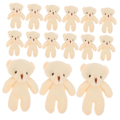 HONMEET 20st Mini-bär Plüsch Kleiner Bär Kuscheltier Mini Bär Ausgestopfter Kleiner Bär Bärenpuppe Mini Hasengeburtstagsdekoration Multifunktionale Bärenfiguren Tragen Pp Baumwolle Beige von HONMEET