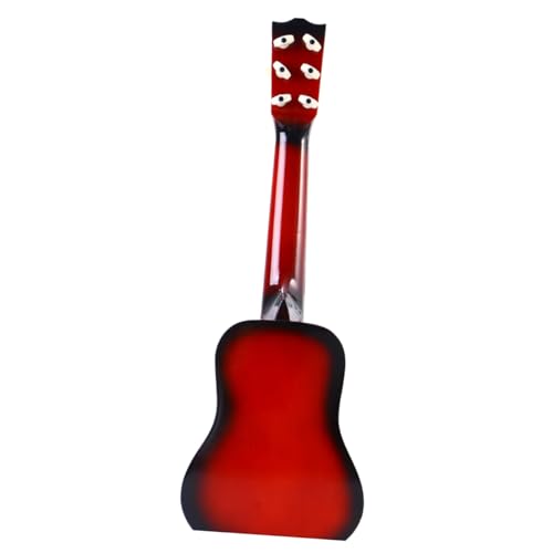 HONMEET 23 Kinder Gitarre Kinderinstrumente Kindergitarre Für Mädchen Kleinkind Gitarre Kleine Gitarre Für Kinder Akustikgitarre Für Kinder Kinderspielzeuggitarre Mini-Ukulele Rot Hölzern von HONMEET