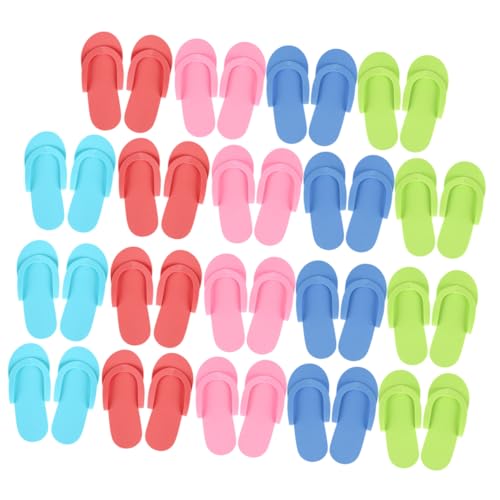 HONMEET 24 Paare Pediküre-Hausschuhe spaß House Slippers Women partytisch pferdeparty comfyslipper Spas Hausschuhe für Männer Hausschuhe für Herren Salon-Flip-Flops Schuhe für Gäste Eva von HONMEET